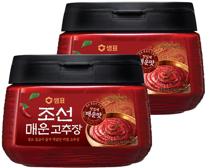 샘표 조선 매운 고추장, 2kg, 2개