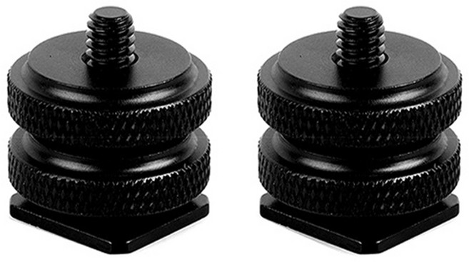 대한 액션캠 스마트폰 카메라 방송장비 촬영용품 변환 어댑터 1/4인치 핫슈 어댑터, DH-HS140, 2개