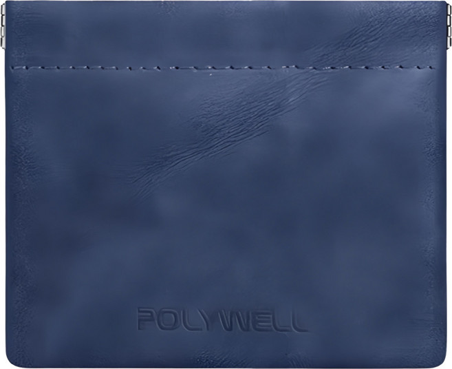 POLYWELL 寶利威爾 彈片絨布收納包 15 x 11.5 cm PW15-T65-0811, 寶藍色, 1個