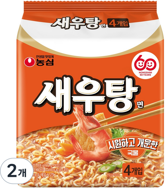 새우탕 새우탕면 122g, 8개