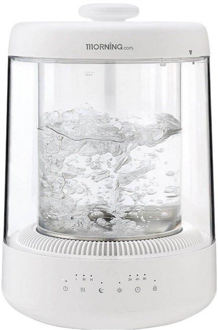 대웅 루미글라스 스팀가열 가습기 4L, 화이트, DWF-4035L