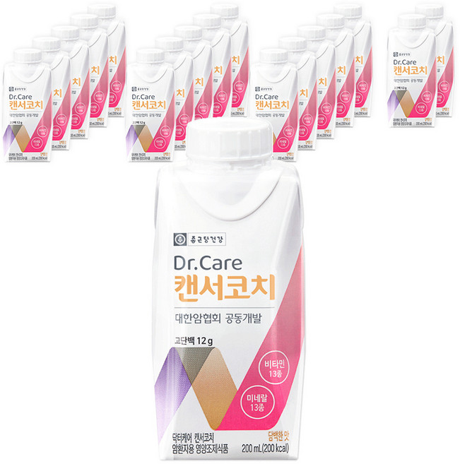 종근당건강 닥터케어 캔서코치 암환자 영양식, 200ml, 18개