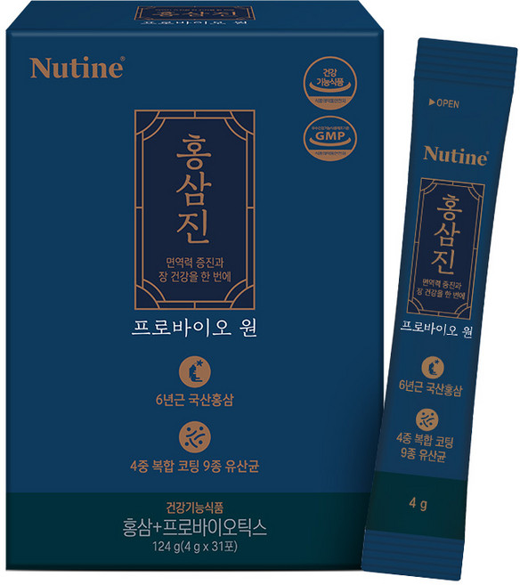 뉴틴 홍삼진 프로바이오 원 31p, 124g, 1개