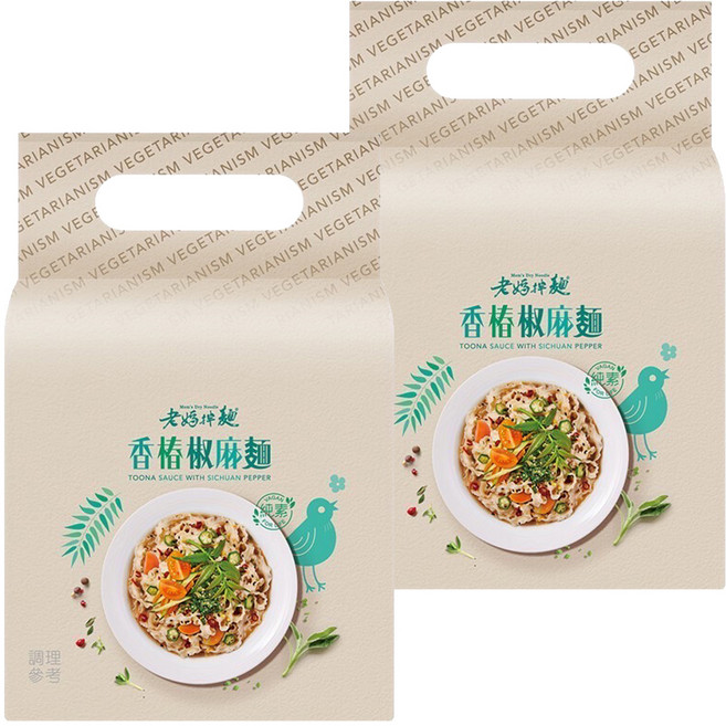 老媽拌麵 全素香椿椒麻麵 118g, 6包