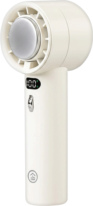 aibo 半導體冰敷 100檔調速 手持/桌立充電風扇, HA-FAN1144, 奶酪白