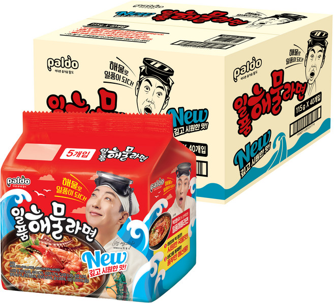 팔도일품 해물라면 115g, 40개