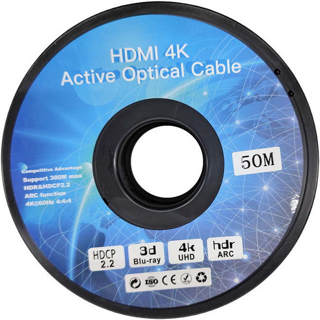 POLYWELL 寶利威爾 HDMI AOC 光纖線 2.0版, 50m, 1條