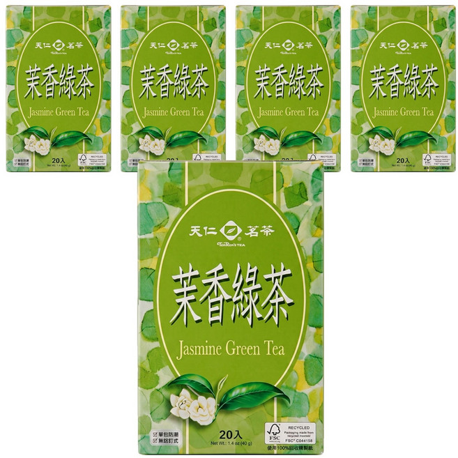 天仁茗茶 茉香綠茶, 2g, 20包, 5盒