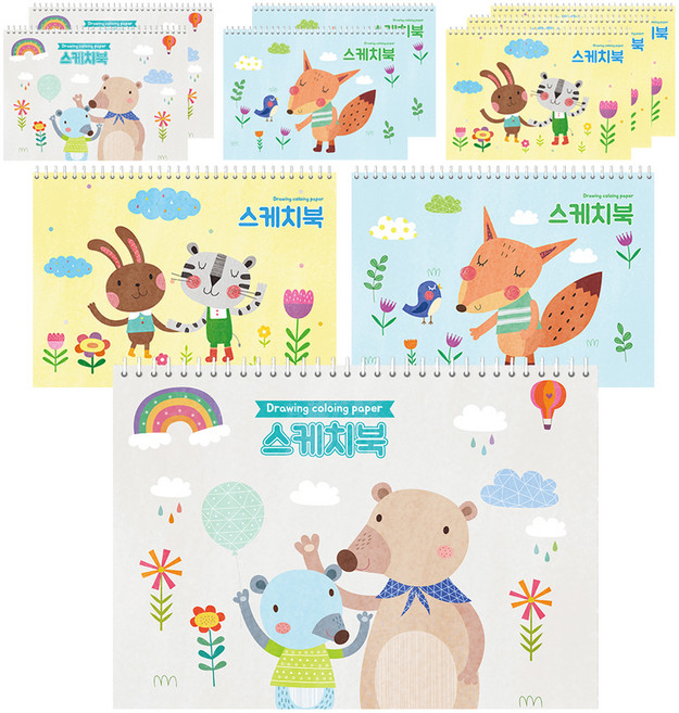 DGRM 스케치북 랜덤발송 130g, 8절, 10개, 30매