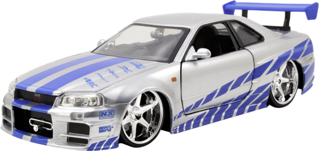 Jada 佳達 玩命關頭 1 : 24 合金車模型 2002 Nissan Skyline GT-R R34, 1個