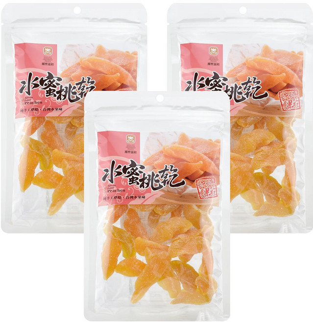 順泰 黃金水蜜桃果乾, 150g, 3包