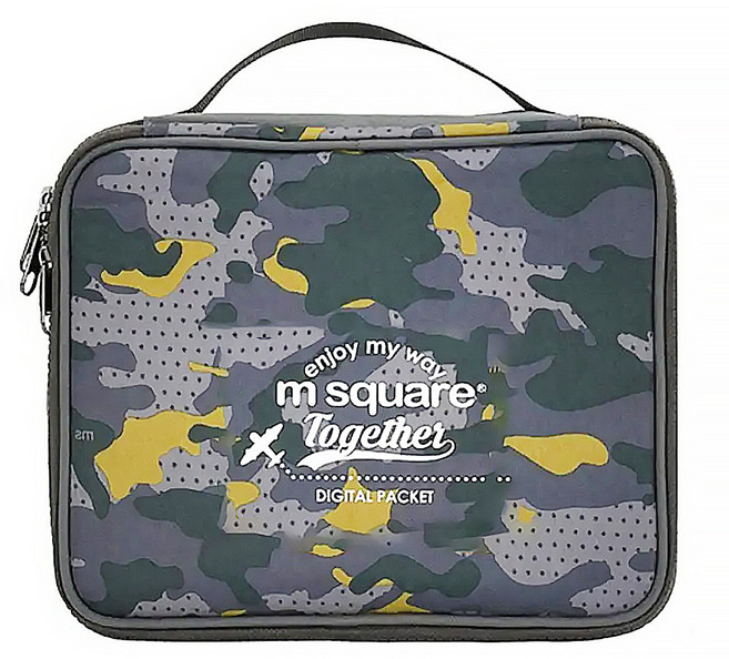 m square 大容量多隔層數碼包 迷彩灰, 單一商品, 1個