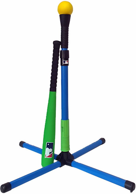 프랭클린 MLB XT 주니어 배팅티 세트 64060, 그린 + 옐로우 + 블루, 1세트