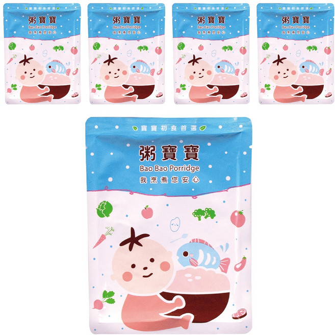 粥寶寶 玉米紅蘿蔔鮭魚粥 7個月以上, 150g, 5包