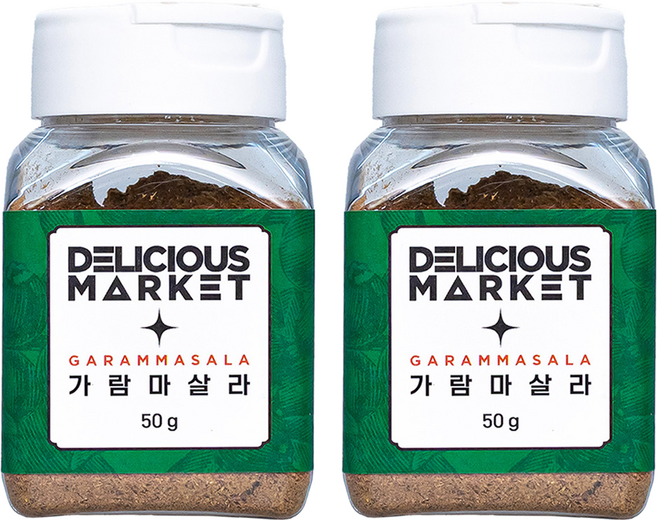 딜리셔스마켓 가람마살라 향신료 소형, 50g, 2개