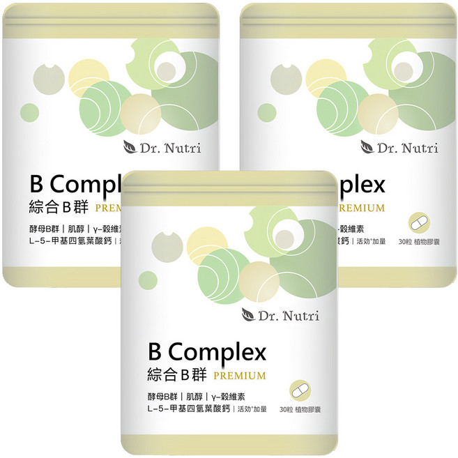 Dr. Nutri 芯漾生醫 綜合B群PREMIUM, 30顆, 15.9g, 3袋