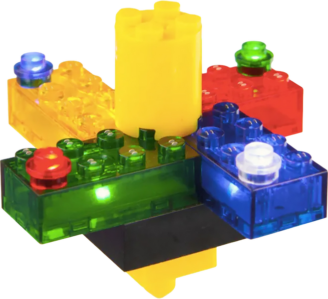 LIGHT STAX HYBRID 系列 複合積木 Spinner 陀螺組 帶LED燈, 1組