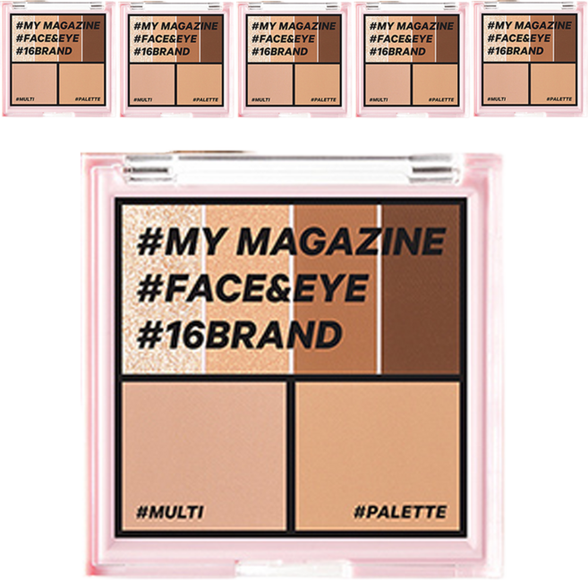 16 brand MY MAGAZINE 眼影盤 8.5g, Vol 05 杏仁奶油心情, 6個