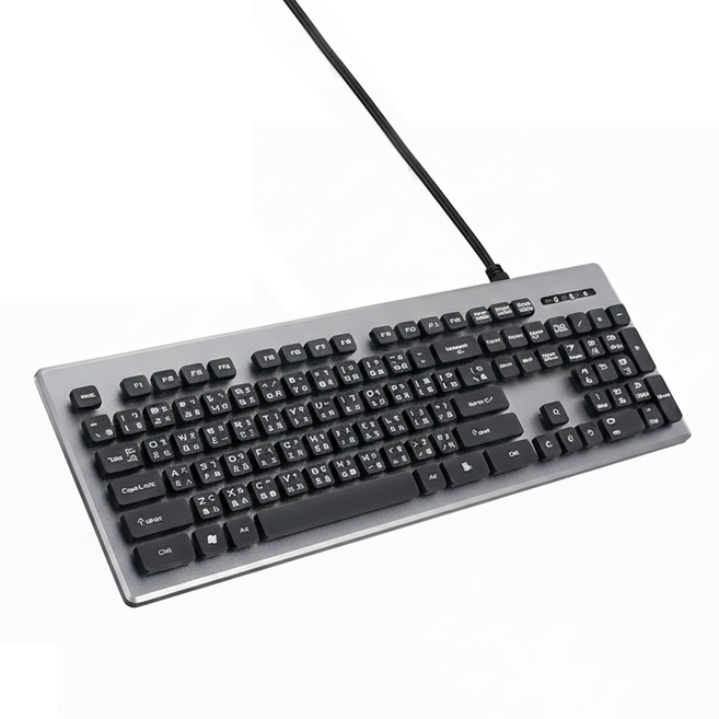 E-books Z3 降噪有線鍵盤 103鍵 USB 2.0接口, 仿機械手感, E-PCG196, 灰色