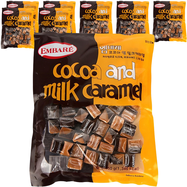 엠바레 코코아 앤 밀크 캐러멜, 350g, 8개