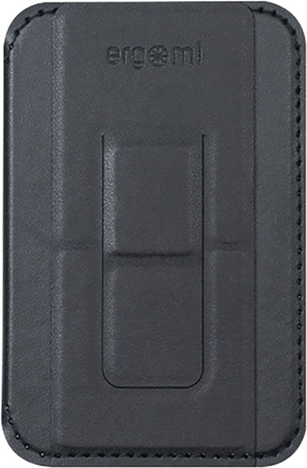ergomi Hercules 海力克斯黏貼卡夾支架 指環扣/手機支架 PU皮革材質, 夜空黑, 1個