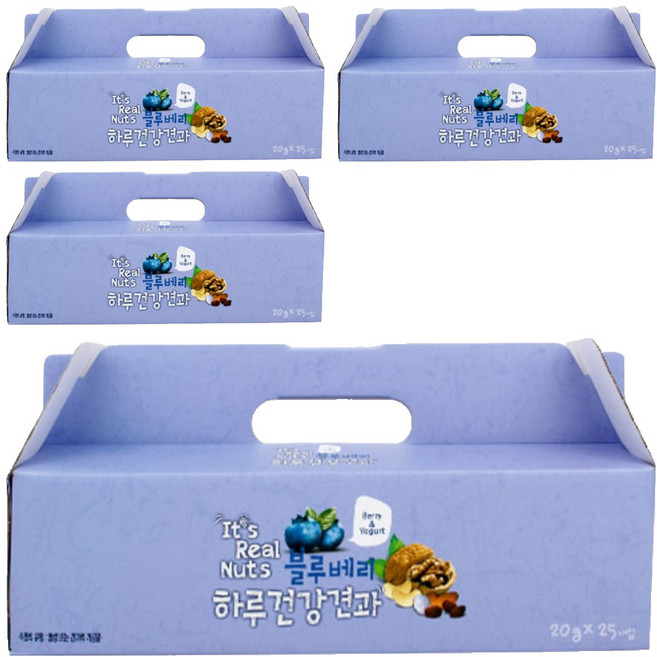잇츠리얼넛츠 블루베리 하루건강견과, 500g, 4개