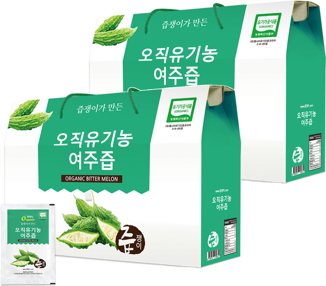 즙쟁이 오직유기농 여주즙, 60개, 80ml