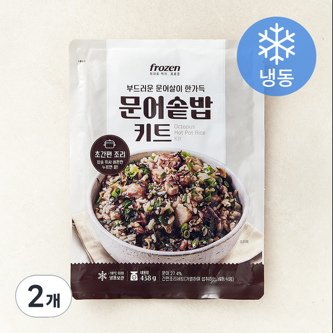 프로즌 문어 솥밥 키트 (냉동), 438g, 2개