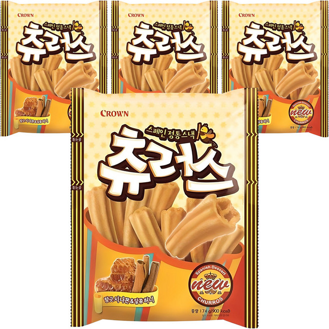 CROWN 皇冠 吉拿棒餅乾, 174g, 4包