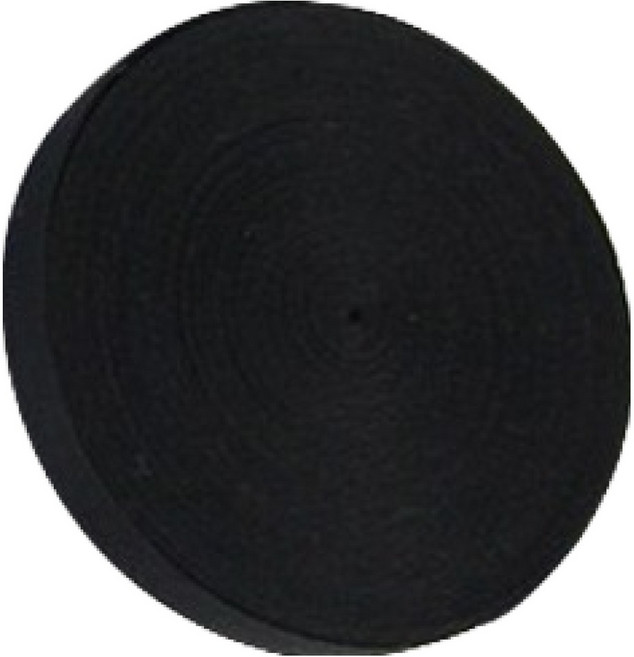 人字紋棉質織帶 45.72m x 10mm, 1個, 黑色