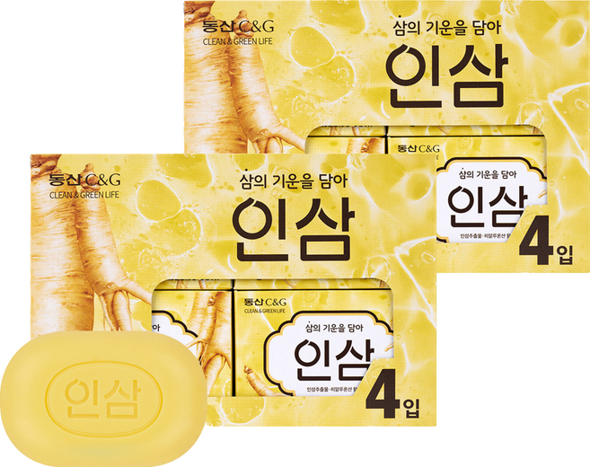 크리오 동산 C & G 인삼비누 인삼향, 90g, 8개입