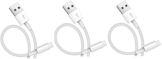 pines 고속 충전 숏 케이블 C 타입, 20cm, 혼합색상, 3개