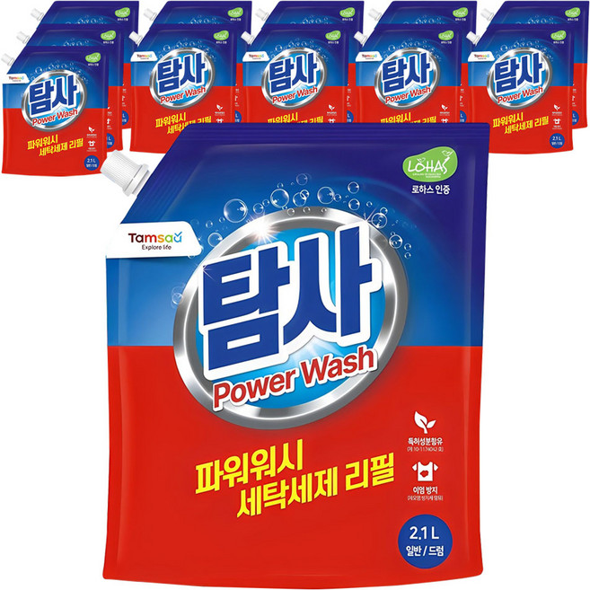 탐사 파워워시 세탁세제, 2.1L, 12개