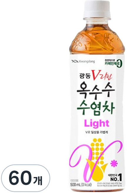 광동옥수수수염차 광동 V라인 라이트, 500ml, 60개