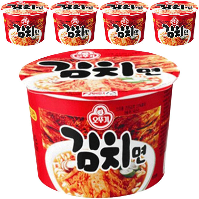오뚜기 김치면 용기 105g, 5개