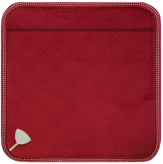 한일상사 극세사 발 방석, 와인, 45 x 45 cm