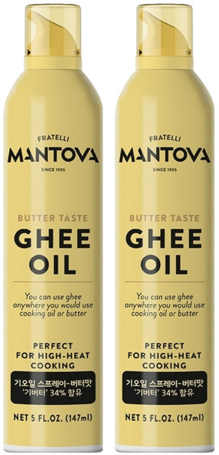 만토바 기오일 스프레이 버터맛, 147ml, 2개