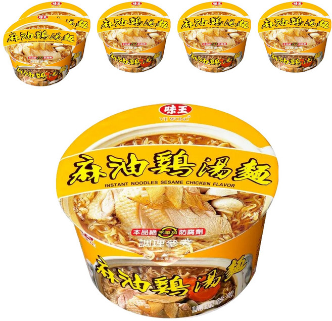 味王 麻油雞湯麵 85g, 6入