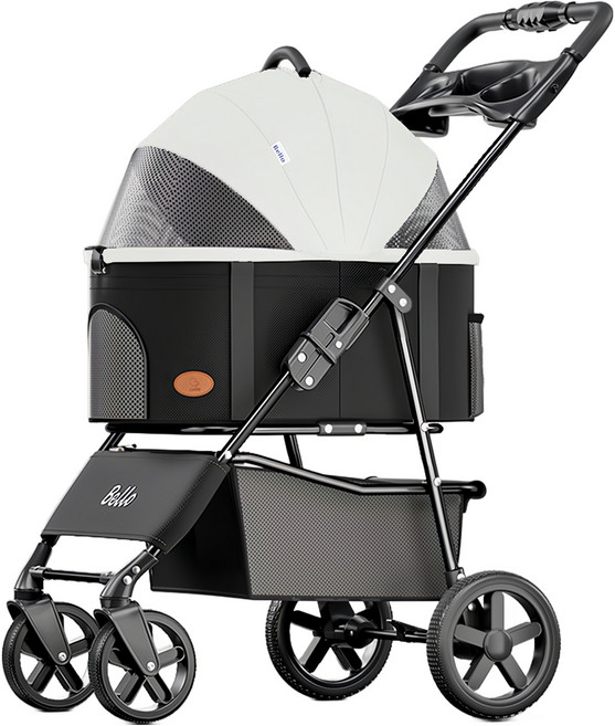 Bello Pets 車包分離款寵物手推車 SP02FD, 1個, 白色