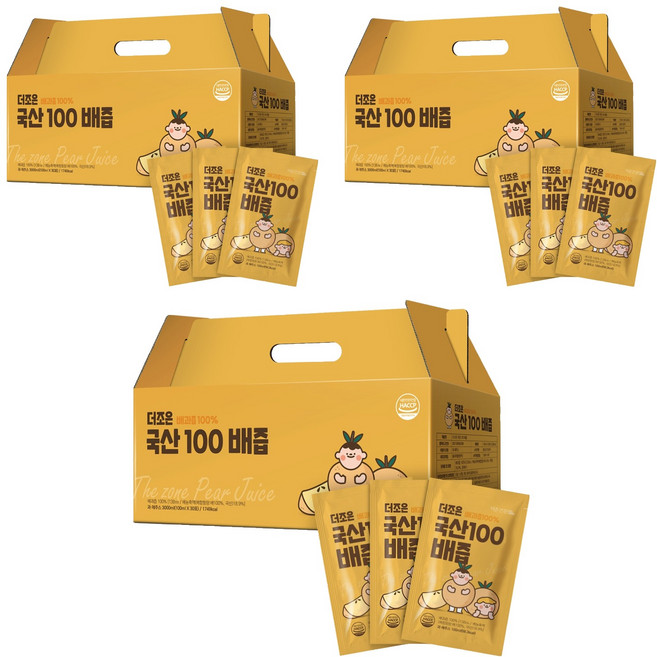 더존건강 더조은 국산100 배즙, 100ml, 90개