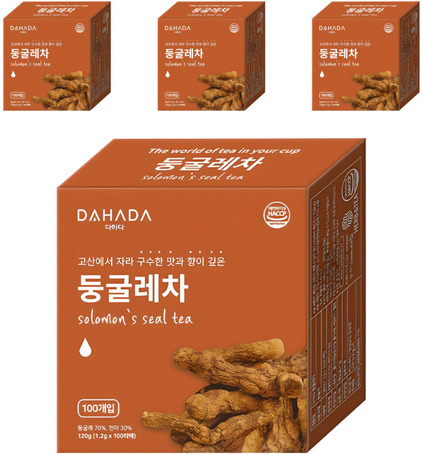 다하다 둥굴레차, 1.2g, 100개입, 4개