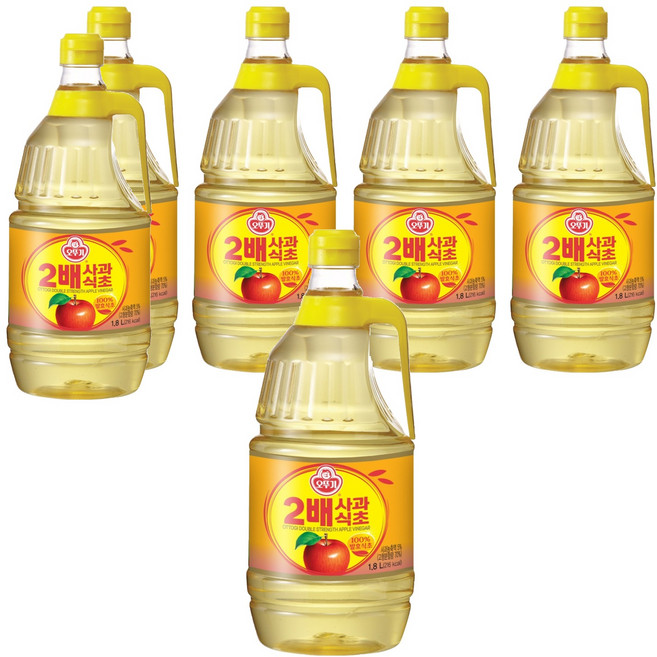 오뚜기 2배 사과식초, 1.8L, 6개