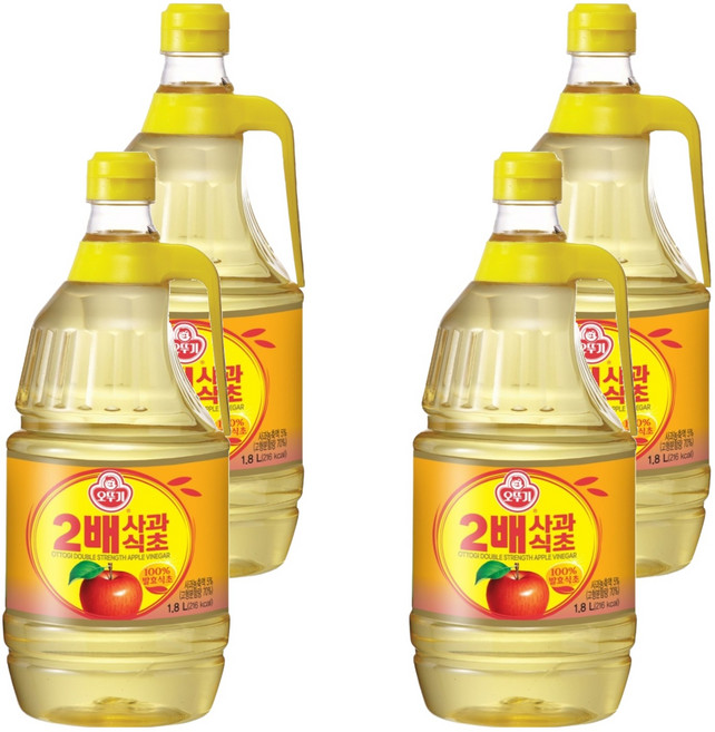 오뚜기 2배 사과식초, 1.8L, 4개