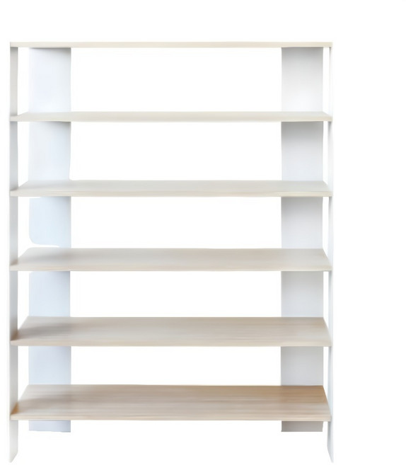 HOPMA 合馬家具 多功能開放式鞋櫃 台灣製造 91.3 x 50.6 x 24.3cm 9kg, 白橡配白, 6層