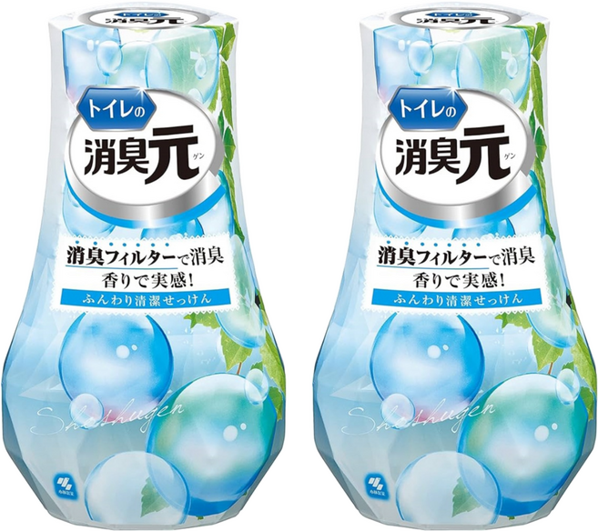 KOBAYASHI 小林製藥 消臭元 浴廁除臭劑 柔和皂香, 400ml, 2瓶