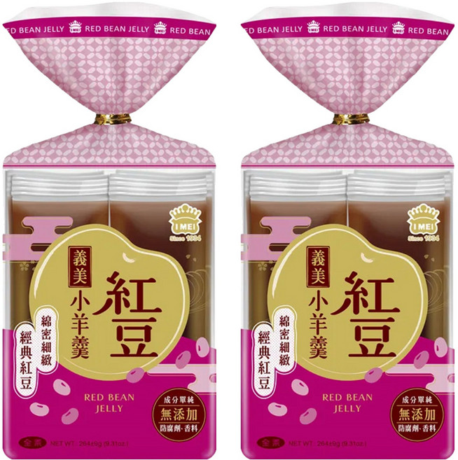 義美 小羊羹 紅豆 8入, 264g, 2袋
