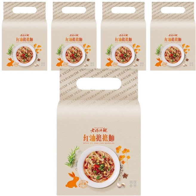 老媽拌麵 素食煮藝 紅油擔擔 全素 135g, 15包