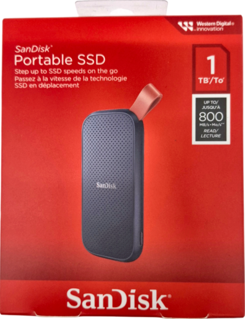 SanDisk 晟碟 E30 外接式硬碟, 1TB, 黑色