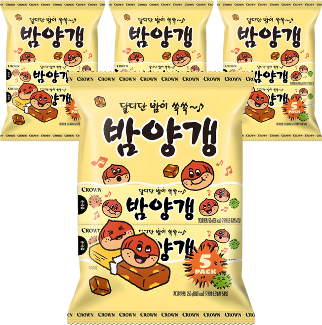 크라운 밤양갱 5p, 250g, 4개