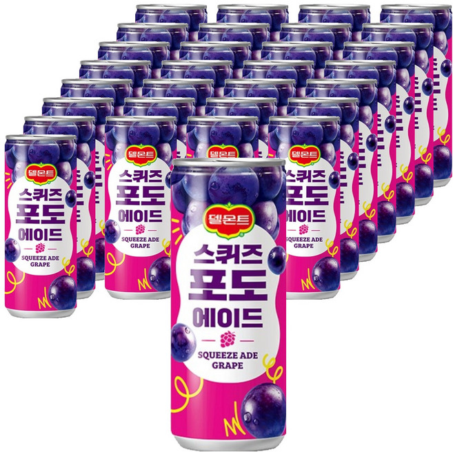 델몬트 스퀴즈 포도 에이드, 240ml, 30개